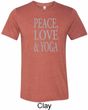 Peace Love & Yoga Mens Tri Blend Crewneck Shirt