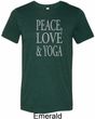 Peace Love & Yoga Mens Tri Blend Crewneck Shirt