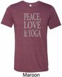 Peace Love & Yoga Mens Tri Blend Crewneck Shirt