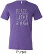 Peace Love & Yoga Mens Tri Blend Crewneck Shirt