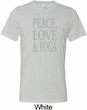Peace Love & Yoga Mens Tri Blend Crewneck Shirt