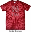 Peace Love & Yoga Spider Tie Dye Shirt