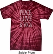 Peace Love & Yoga Spider Tie Dye Shirt