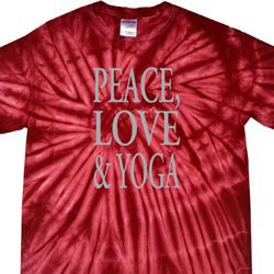 Peace Love & Yoga Spider Tie Dye Shirt Peace Love & Yoga Spider Tie Dye Shirt