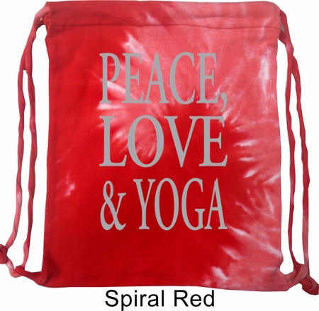 Peace Love & Yoga Tie Dye Bag