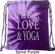 Peace Love & Yoga Tie Dye Bag