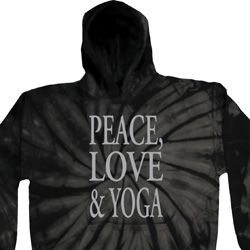 Peace Love & Yoga Tie Dye Hoodie Peace Love & Yoga Tie Dye Hoodie
