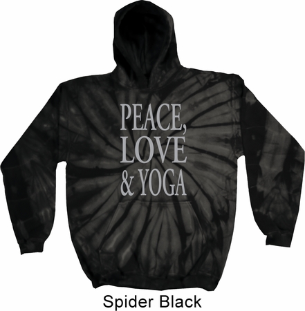 Peace Love & Yoga Tie Dye Hoodie