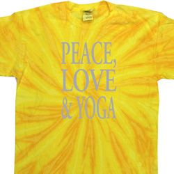 Peace Love & Yoga Twist Tie Dye Shirt Peace Love & Yoga Twist Tie Dye Shirt