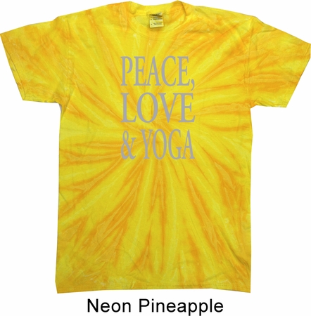 Peace Love & Yoga Twist Tie Dye Shirt