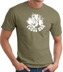 Peace Now Retro Vintage Classic Style T-shirt - Army Green Peace Now Retro Vintage Classic Style T-shirt - Army Green