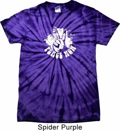 Peace Now Spider Tie Dye Shirt