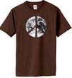 Peace Shirt Peace Earth Satellite Image Organic Tee Chocolate Brown