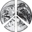 Peace Shirt Peace Earth Satellite Image Pigment Dyed Tee Dark Smoke