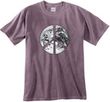 Peace Shirt Peace Earth Satellite Image Pigment Dyed Tee Eggplant