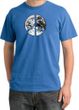Peace Shirt Peace Earth Satellite Image Pigment Dyed Tee Medium Blue