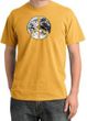 Peace Shirt Peace Earth Satellite Image Pigment Dyed Tee Mustard
