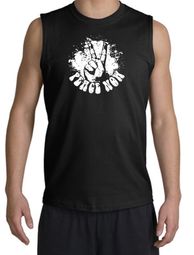 Peace Shirt Peace Now Retro Muscle Shirt Black