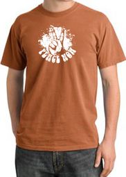 Peace Shirt Peace Now Retro Pigment Dyed Tee Burnt Orange Peace Shirt Peace Now Retro Pigment Dyed Tee Burnt Orange
