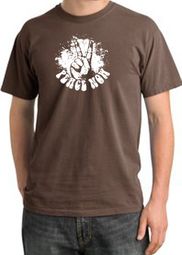 Peace Shirt Peace Now Retro Pigment Dyed Tee Chestnut Peace Shirt Peace Now Retro Pigment Dyed Tee Chestnut