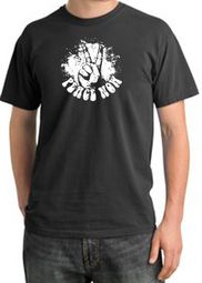 Peace Shirt Peace Now Retro Pigment Dyed Tee Dark Smoke Peace Shirt Peace Now Retro Pigment Dyed Tee Dark Smoke