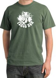 Peace Shirt Peace Now Retro Pigment Dyed Tee Olive Peace Shirt Peace Now Retro Pigment Dyed Tee Olive