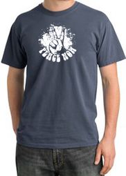 Peace Shirt Peace Now Retro Pigment Dyed Tee Scotland Blue Peace Shirt Peace Now Retro Pigment Dyed Tee Scotland Blue