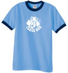 Peace Shirt Peace Now Retro Ringer Shirt Carolina Blue/Navy