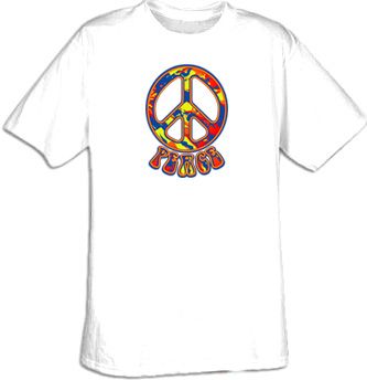 Peace Sign FUNKY 70s Love Symbol Retro T-shirt