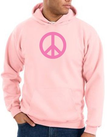 Peace Sign Hoodie Pink Peace Hoody Pink