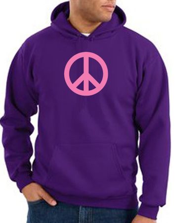 Peace Sign Hoodie Pink Peace Hoody Purple