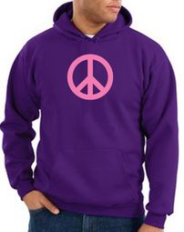 Peace Sign Hoodie Pink Peace Hoody Purple