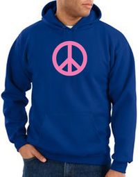 Peace Sign Hoodie Pink Peace Hoody Royal