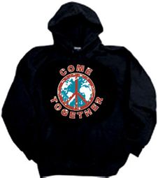 Peace Sign Hoodies Hooded Sweatshirts - Come Together Adult Hoody Peace Sign Hoodies Hooded Sweatshirts - Come Together Adult Hoody