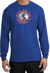 Peace Sign Long Sleeve T-shirt - Give Peace A Chance World Royal Shirt