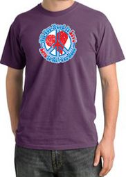 Peace Sign Pigment Dyed T-shirt - All You Need Is Love - Plum Peace Sign Pigment Dyed T-shirt - All You Need Is Love - Plum