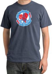 Peace Sign Pigment Dyed T-shirt - All You Need Is Love - Scotland Blue Peace Sign Pigment Dyed T-shirt - All You Need Is Love - Scotland Blue