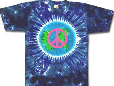 Peace Sign Shirt Pink Peace Earth Tie Dye Tee