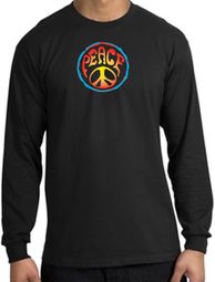Peace Sign Shirt Psychedelic Peace Long Sleeve Shirt Black Peace Sign Shirt Psychedelic Peace Long Sleeve Shirt Black
