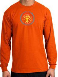 Peace Sign Shirt Psychedelic Peace Long Sleeve Shirt Orange Peace Sign Shirt Psychedelic Peace Long Sleeve Shirt Orange