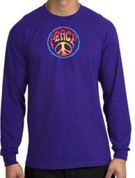 Peace Sign Shirt Psychedelic Peace Long Sleeve Shirt Purple Peace Sign Shirt Psychedelic Peace Long Sleeve Shirt Purple