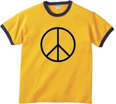 Peace Sign Symbol Ringer T-shirt