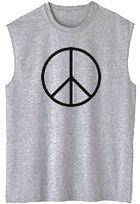 Peace Sign Symbol Sleeveless Tee