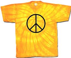 Peace Sign Symbol Sports Swirl Adult Unisex Tie Dye T-shirt Tee Shirt