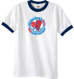 Peace Sign T-shirt All You Need Is Love Ringer Tee White/Navy Peace Sign T-shirt All You Need Is Love Ringer Tee White/Navy