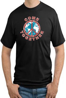 Peace Sign T-shirt - Come Together Adult Tee - Tall Sizes