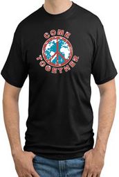 Peace Sign T-shirt - Come Together Adult Tee - Tall Sizes Peace Sign T-shirt - Come Together Adult Tee - Tall Sizes