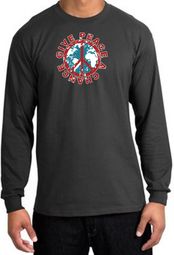 Peace Sign T-shirt Give Peace A Chance Long Sleeve Tee Charcoal