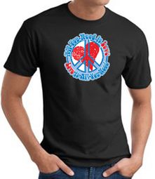 Peace Sign T-shirts All You Need Is Love Shirts - Adult