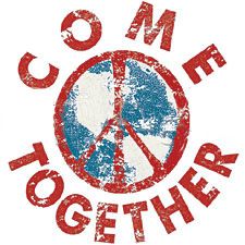 Peace Sign T-shirts - Come Together Symbol